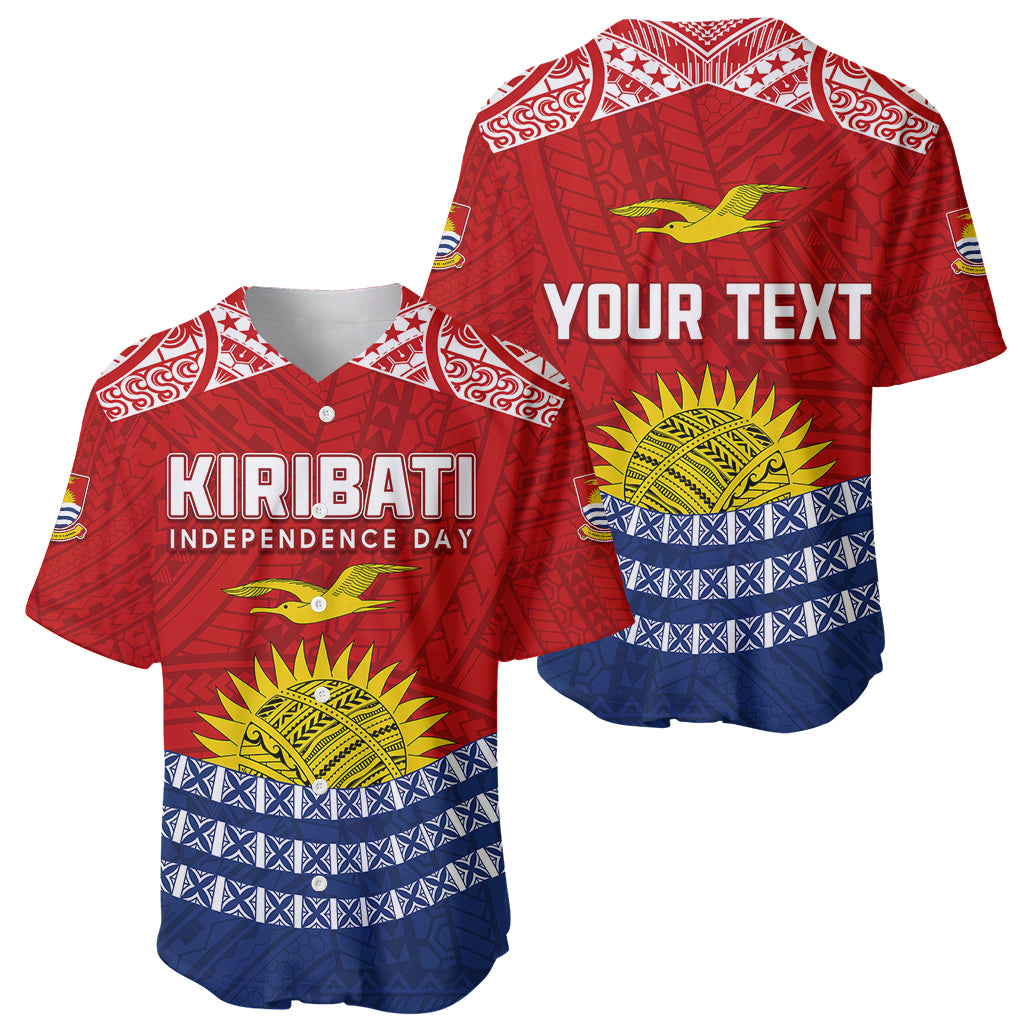 Personalised Kiribati Independence Day Baseball Jersey Flag Style LT7 - Polynesian Pride