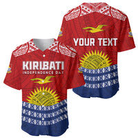 Personalised Kiribati Independence Day Baseball Jersey Flag Style LT7 - Polynesian Pride