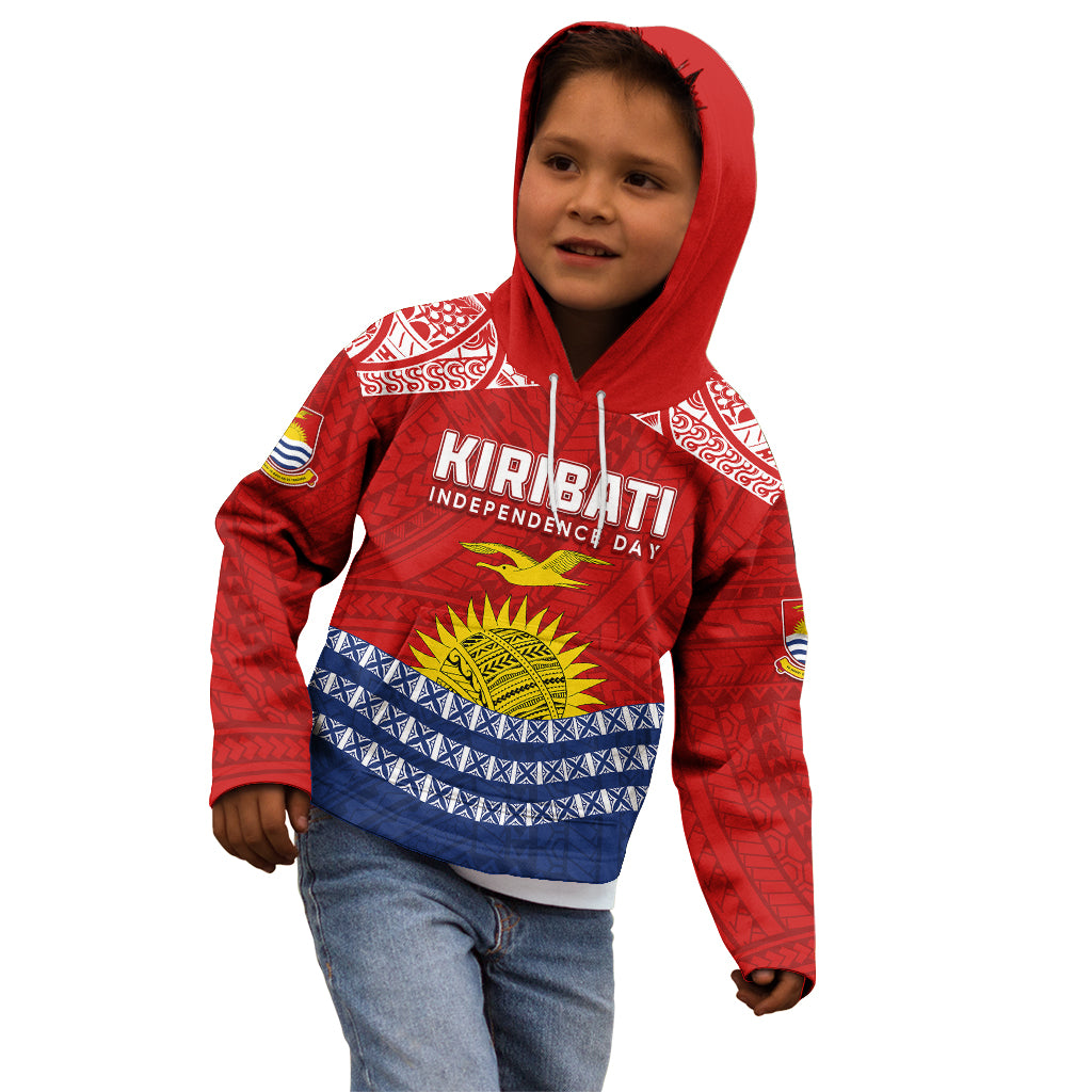 Personalised Kiribati Independence Day Kid Hoodie Flag Style LT7 - Polynesian Pride
