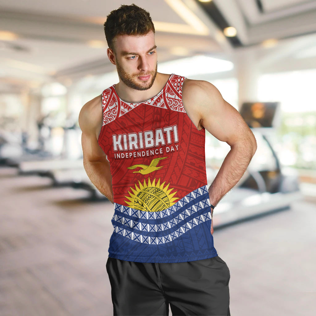 Personalised Kiribati Independence Day Men Tank Top Flag Style LT7 - Polynesian Pride