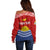 Personalised Kiribati Independence Day Off Shoulder Sweater Flag Style 44th Anniversary LT7 - Polynesian Pride