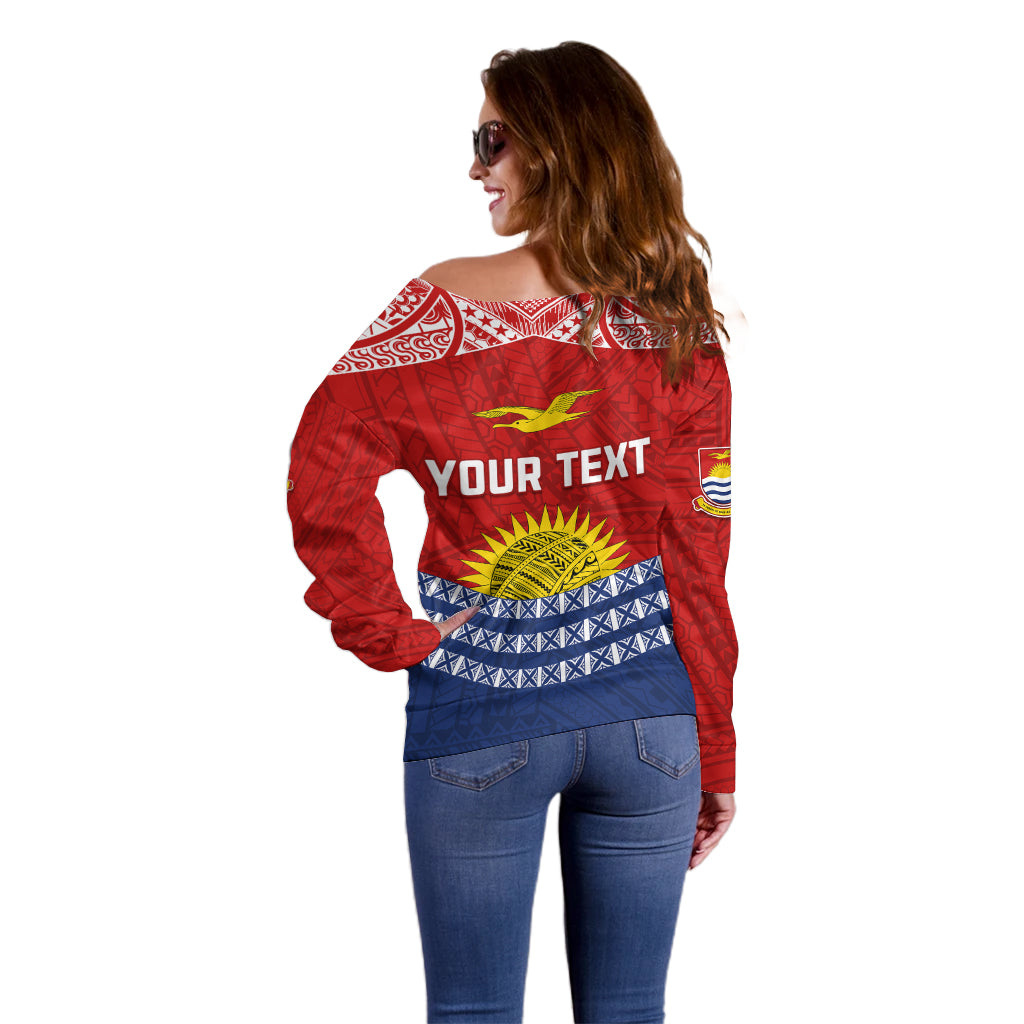 Personalised Kiribati Independence Day Off Shoulder Sweater Flag Style LT7 - Polynesian Pride