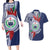 Samoa Rugby Personalized Couples Matching Long Sleeve Bodycon Dress and Hawaiian Shirt Toa Samoa Myriad Siapo