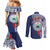 Samoa Rugby Personalized Couples Matching Mermaid Dress and Long Sleeve Button Shirt Toa Samoa Myriad Siapo