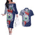 Samoa Rugby Personalized Couples Matching Off The Shoulder Long Sleeve Dress and Hawaiian Shirt Toa Samoa Myriad Siapo