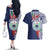 Samoa Rugby Personalized Couples Matching Off The Shoulder Long Sleeve Dress and Hawaiian Shirt Toa Samoa Myriad Siapo