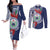 Samoa Rugby Personalized Couples Matching Off The Shoulder Long Sleeve Dress and Long Sleeve Button Shirt Toa Samoa Myriad Siapo