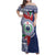 Samoa Rugby Personalized Family Matching Off Shoulder Maxi Dress and Hawaiian Shirt Toa Samoa Myriad Siapo