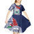 Samoa Rugby Personalized Kid Short Sleeve Dress Toa Samoa Myriad Siapo