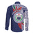 Samoa Rugby Personalized Long Sleeve Button Shirt Toa Samoa Myriad Siapo