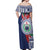 Samoa Rugby Personalized Off Shoulder Maxi Dress Toa Samoa Myriad Siapo