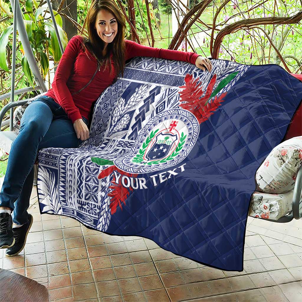 Samoa Rugby Personalized Quilt Toa Samoa Myriad Siapo LT7 - Polynesian Pride