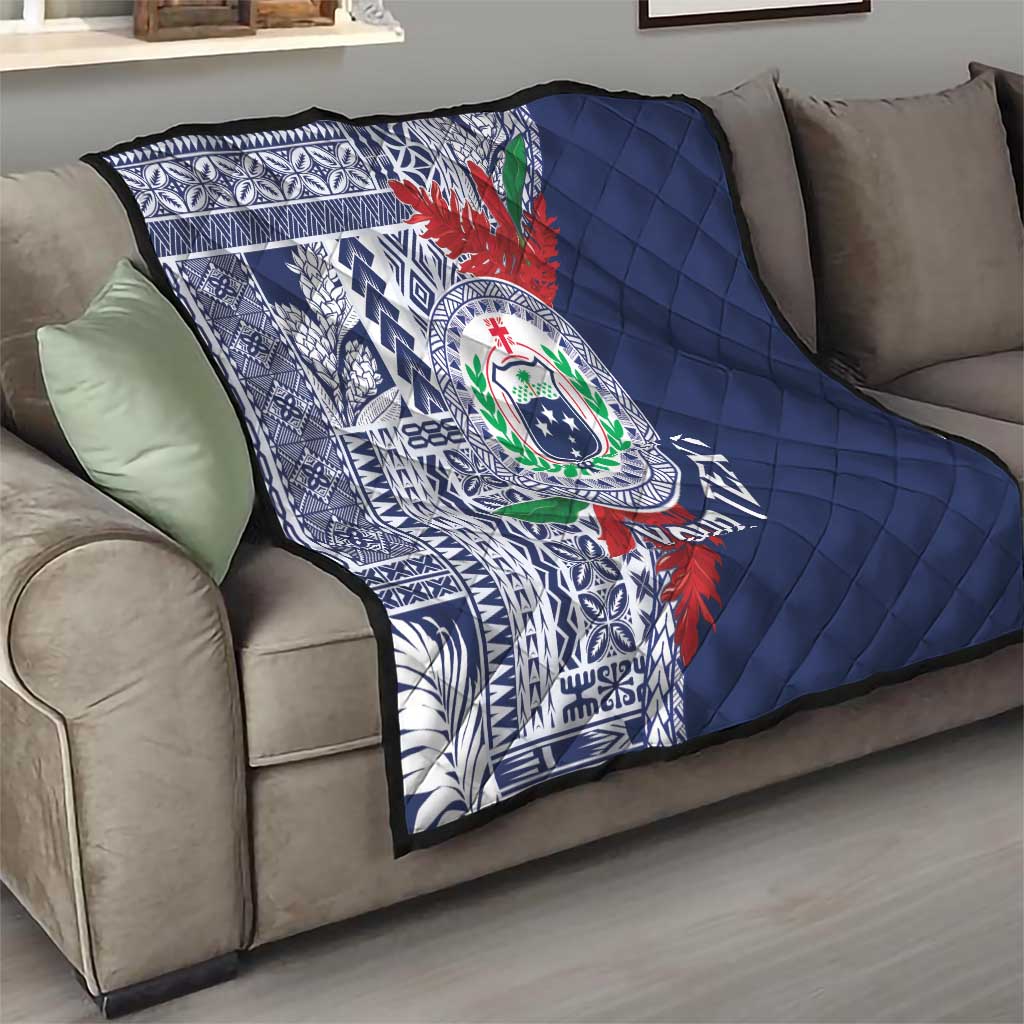 Samoa Rugby Personalized Quilt Toa Samoa Myriad Siapo LT7 - Polynesian Pride