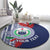 Samoa Rugby Personalized Round Carpet Toa Samoa Myriad Siapo