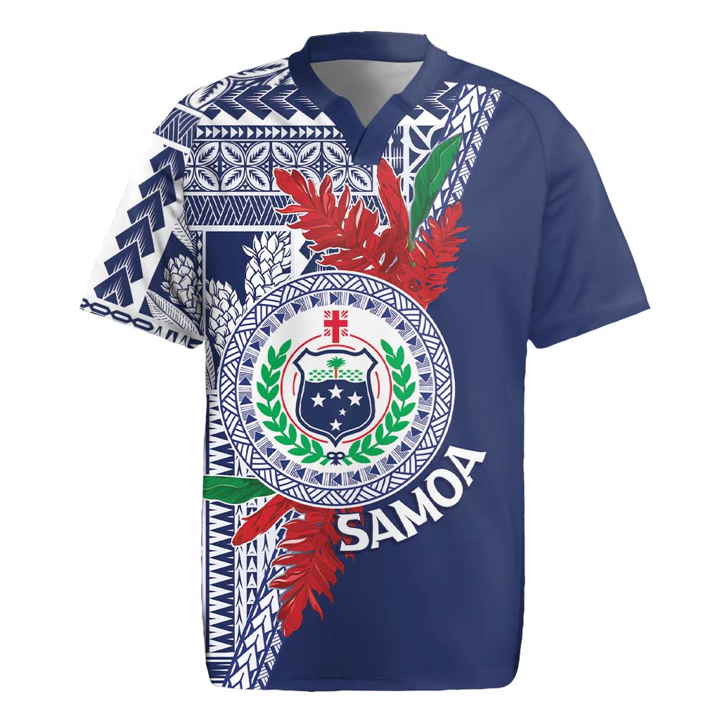 Samoa Rugby Personalized Rugby Jersey Toa Samoa Myriad Siapo LT7 Blue - Polynesian Pride