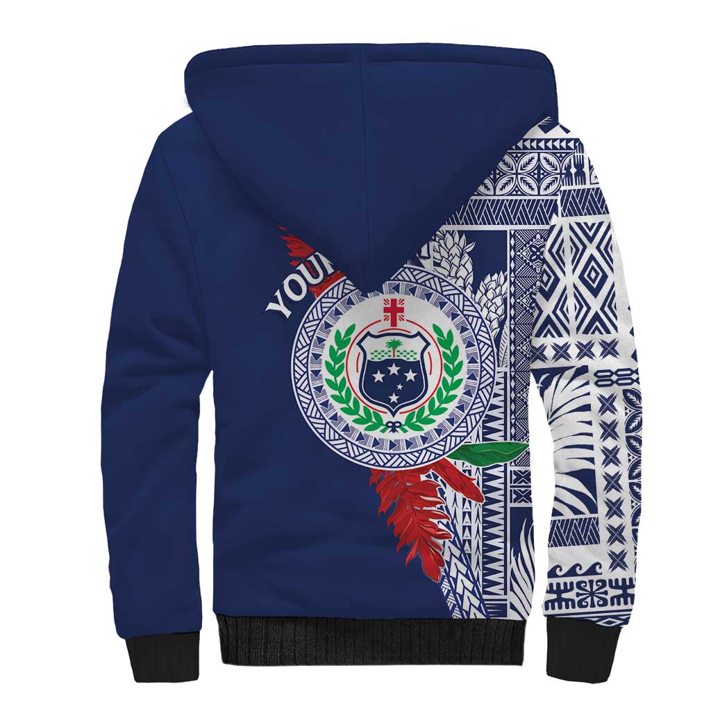 Samoa Rugby Personalized Sherpa Hoodie Toa Samoa Myriad Siapo LT7 - Polynesian Pride