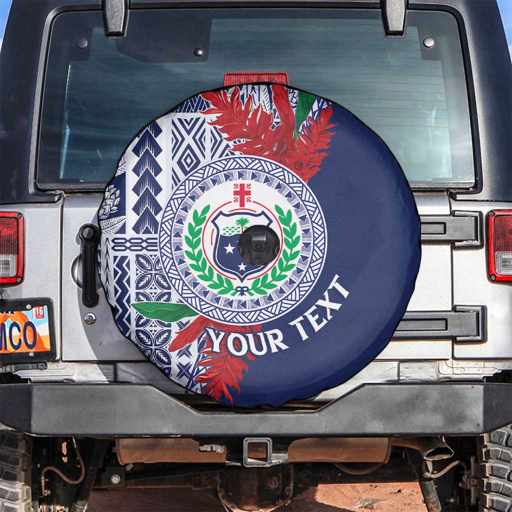 Samoa Rugby Personalized Spare Tire Cover Toa Samoa Myriad Siapo LT7 Blue - Polynesian Pride