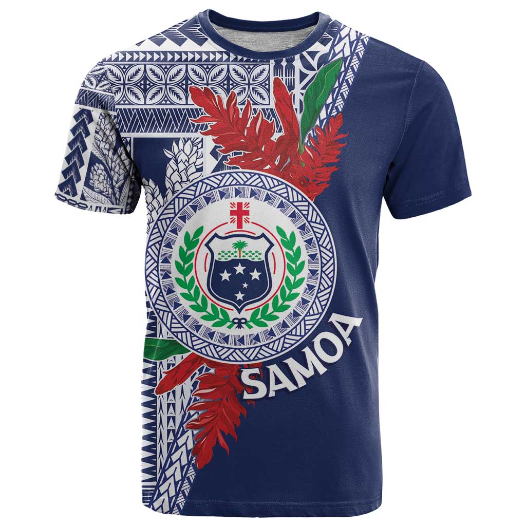 Samoa Rugby Personalized T Shirt Toa Samoa Myriad Siapo LT7 Blue - Polynesian Pride