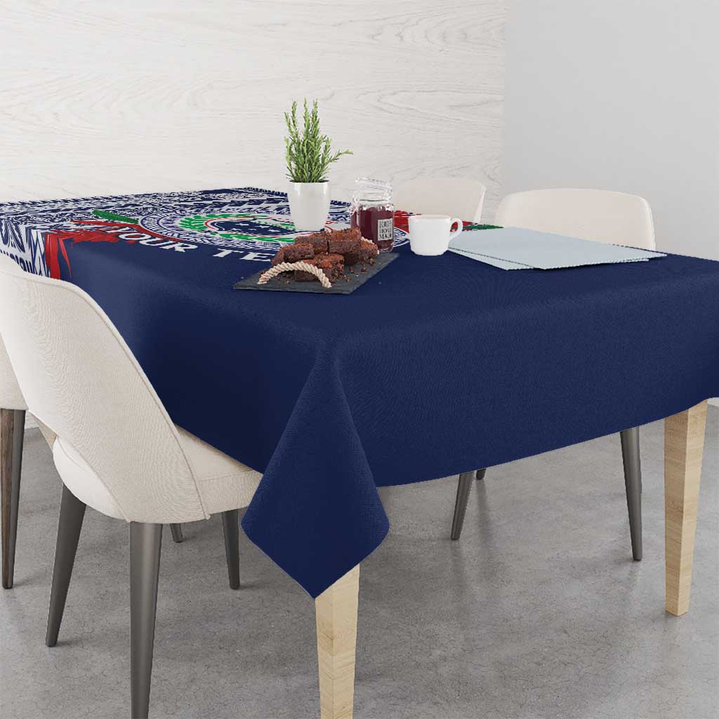 Samoa Rugby Personalized Tablecloth Toa Samoa Myriad Siapo LT7 - Polynesian Pride