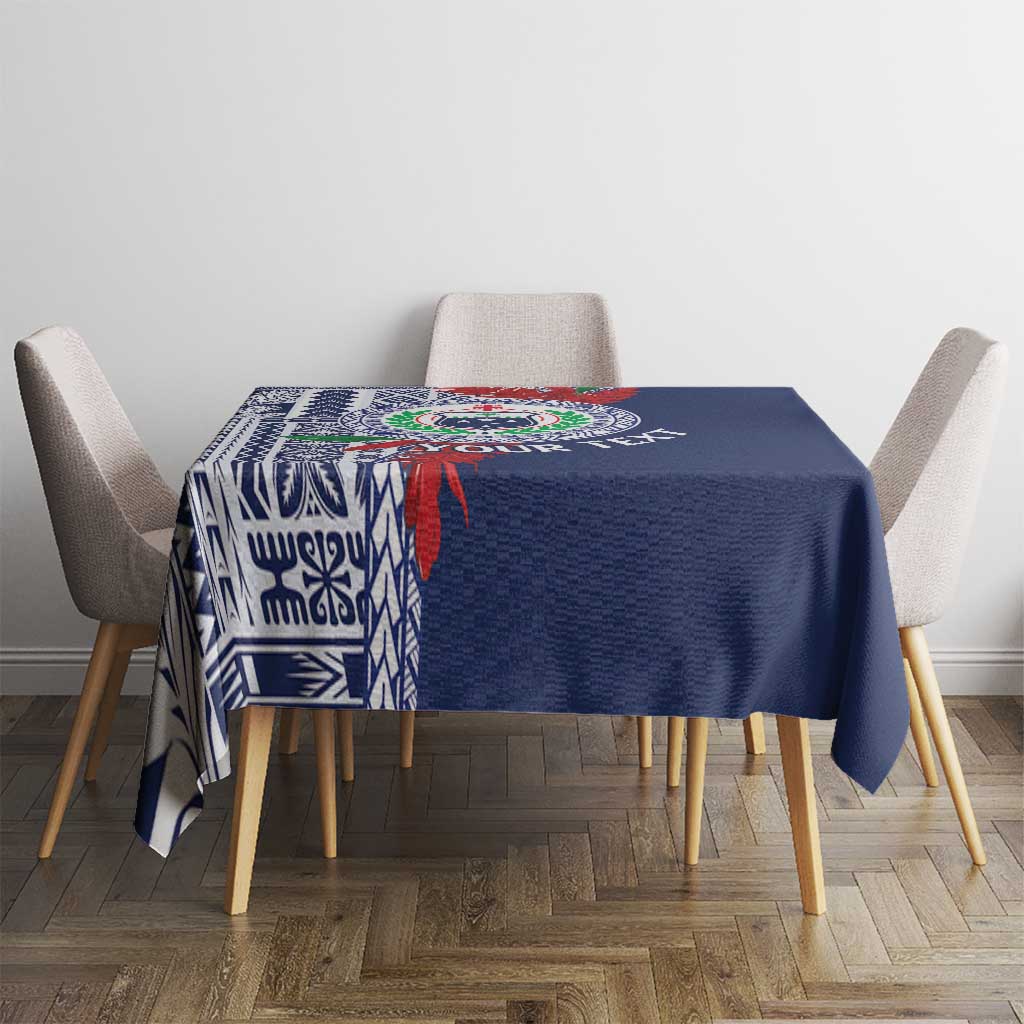 Samoa Rugby Personalized Tablecloth Toa Samoa Myriad Siapo LT7 - Polynesian Pride