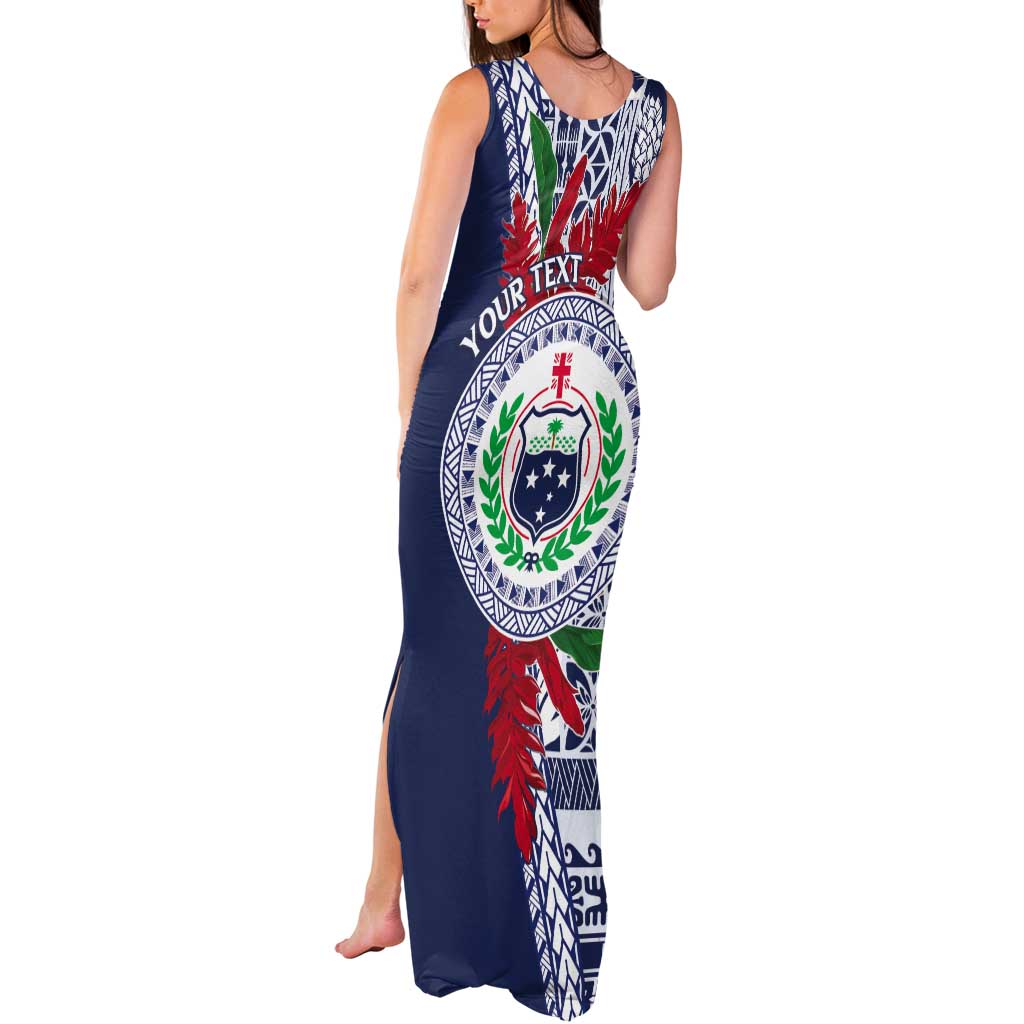 Samoa Rugby Personalized Tank Maxi Dress Toa Samoa Myriad Siapo LT7 - Polynesian Pride
