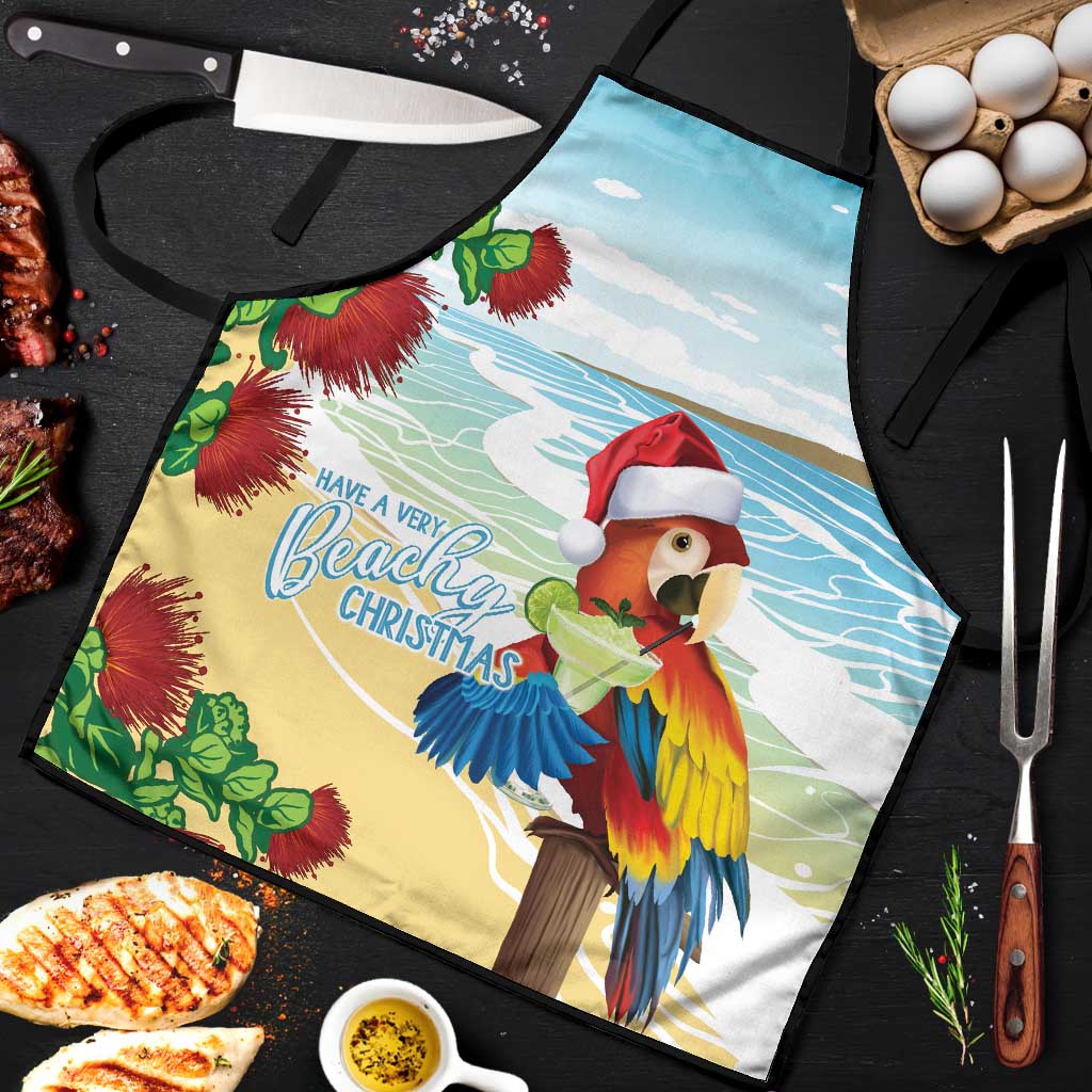 Have A Very Beach Christmas Apron Parrot By Lehua Flower LT7 Art - Polynesian Pride