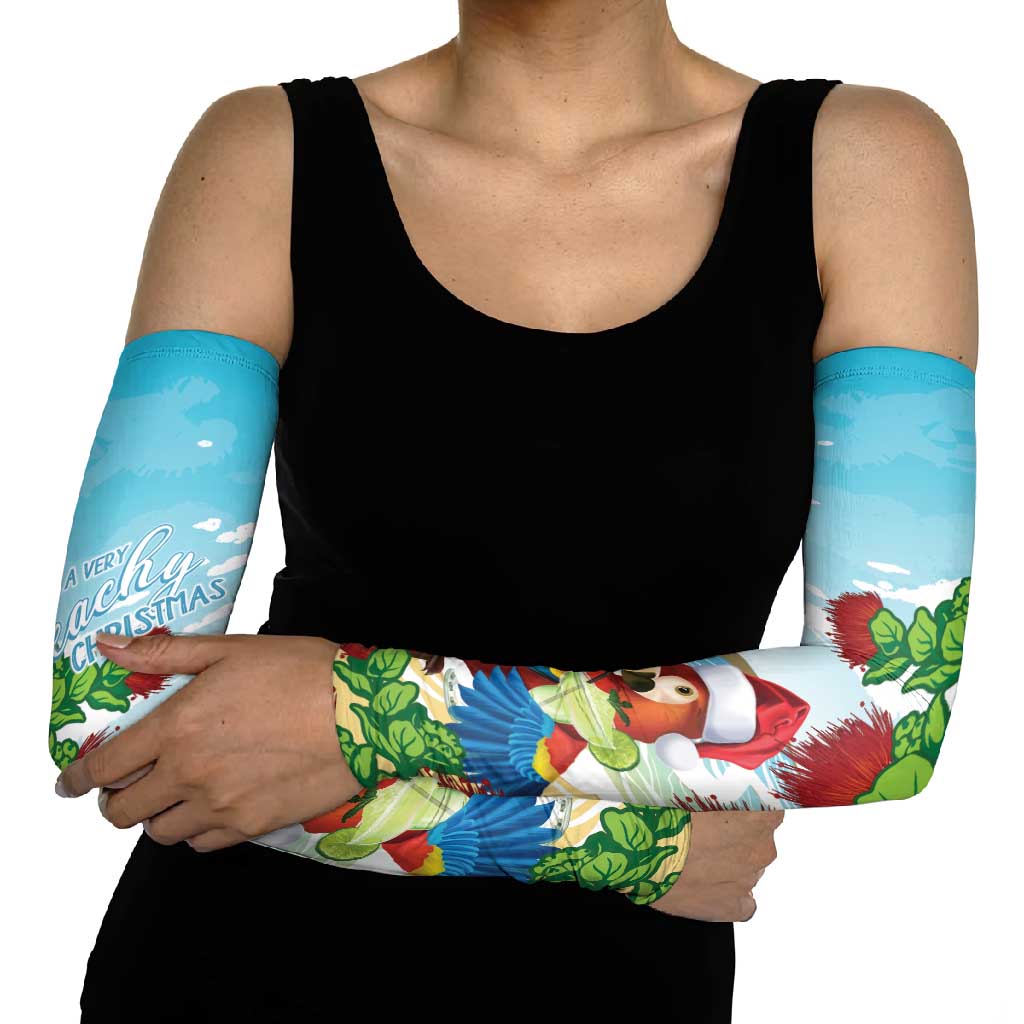 Have A Very Beach Christmas Arm Sleeves Parrot By Lehua Flower LT7 - Polynesian Pride