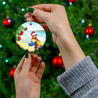 Have A Very Beach Christmas Ceramic Ornament Parrot By Lehua Flower LT7 - Polynesian Pride