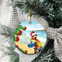 Have A Very Beach Christmas Ceramic Ornament Parrot By Lehua Flower LT7 - Polynesian Pride