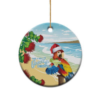 Have A Very Beach Christmas Ceramic Ornament Parrot By Lehua Flower LT7 - Polynesian Pride