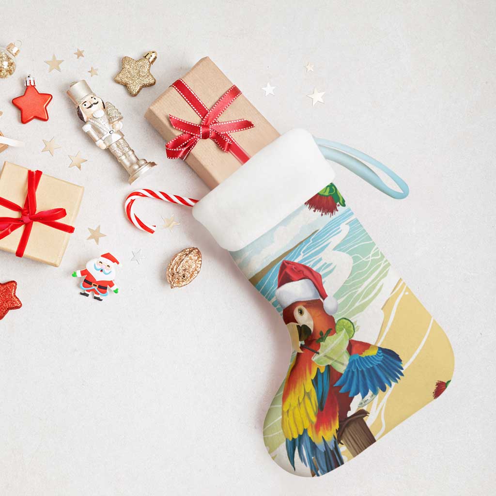 Have A Very Beach Christmas Stocking Parrot By Lehua Flower LT7 - Polynesian Pride