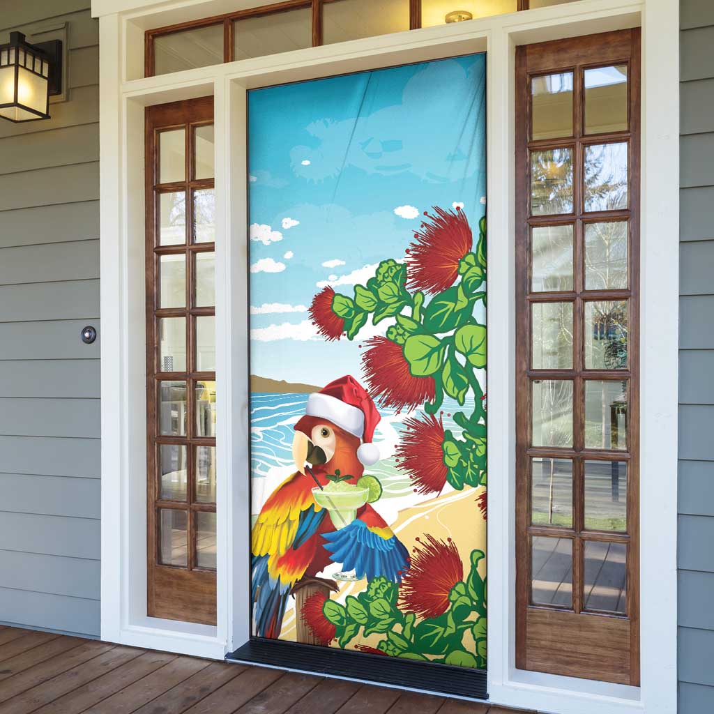 Have A Very Beach Christmas Door Cover Parrot By Lehua Flower LT7 - Polynesian Pride