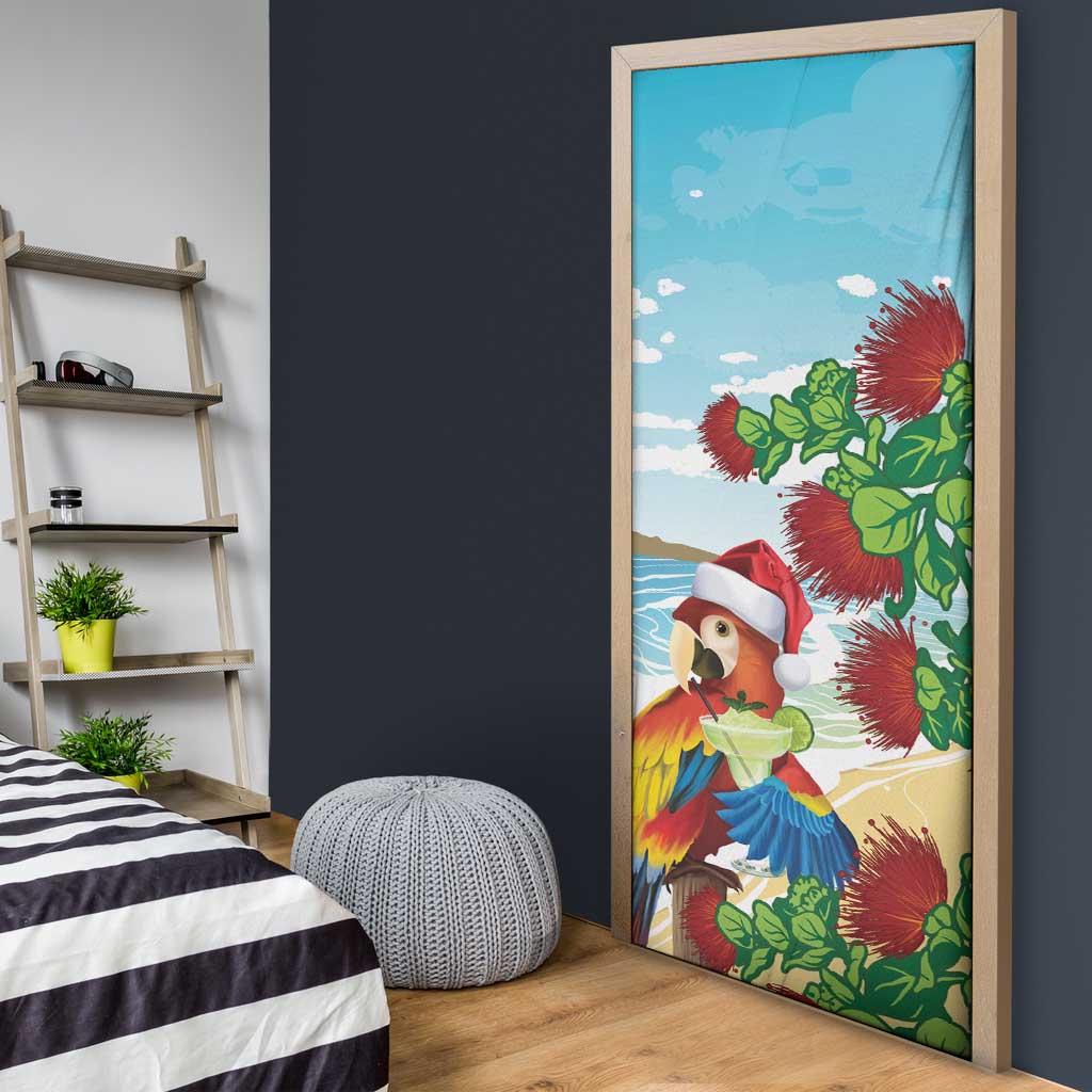 Have A Very Beach Christmas Door Cover Parrot By Lehua Flower LT7 - Polynesian Pride