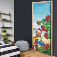 Have A Very Beach Christmas Door Cover Parrot By Lehua Flower LT7 - Polynesian Pride