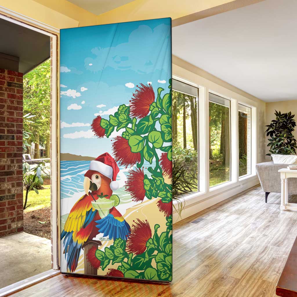 Have A Very Beach Christmas Door Cover Parrot By Lehua Flower LT7 - Polynesian Pride