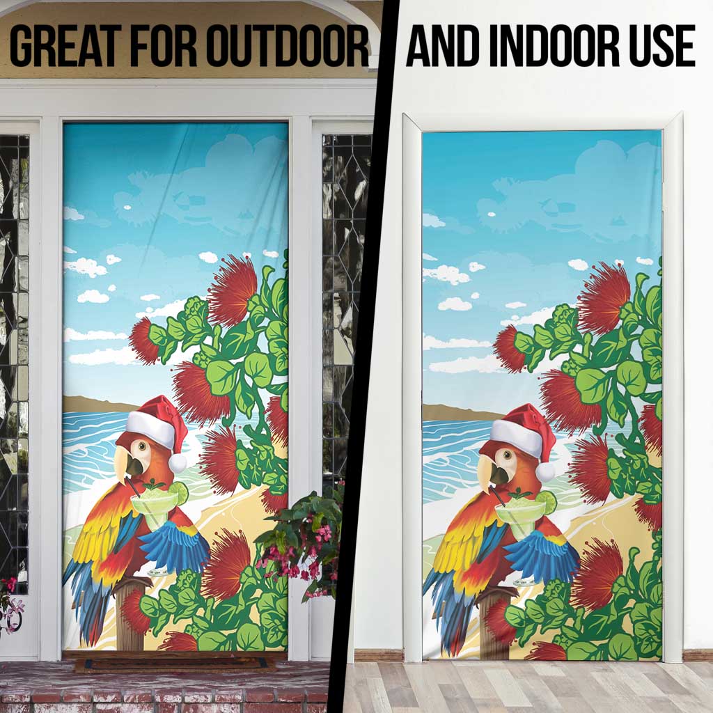 Have A Very Beach Christmas Door Cover Parrot By Lehua Flower LT7 - Polynesian Pride