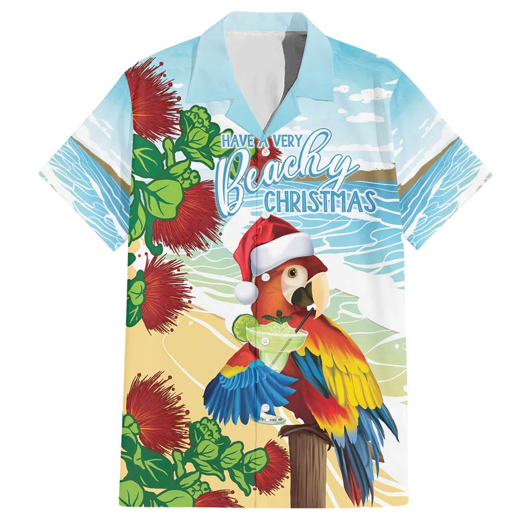 Have A Very Beach Christmas Hawaiian Shirt Parrot By Lehua Flower LT7 Art - Polynesian Pride