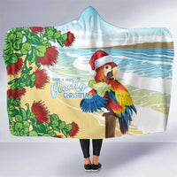 Have A Very Beach Christmas Hooded Blanket Parrot By Lehua Flower LT7 One Size Art - Polynesian Pride