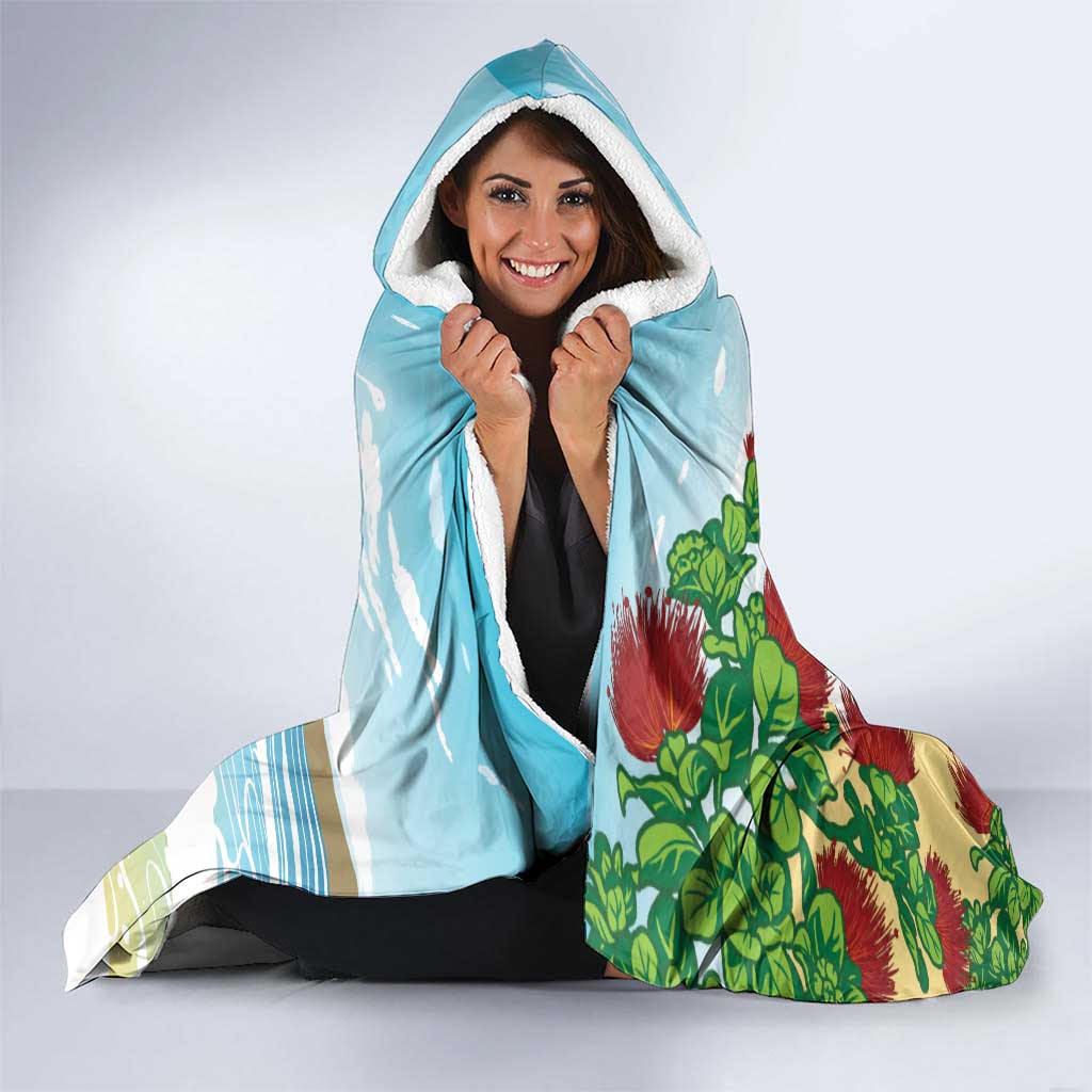 Have A Very Beach Christmas Hooded Blanket Parrot By Lehua Flower LT7 - Polynesian Pride