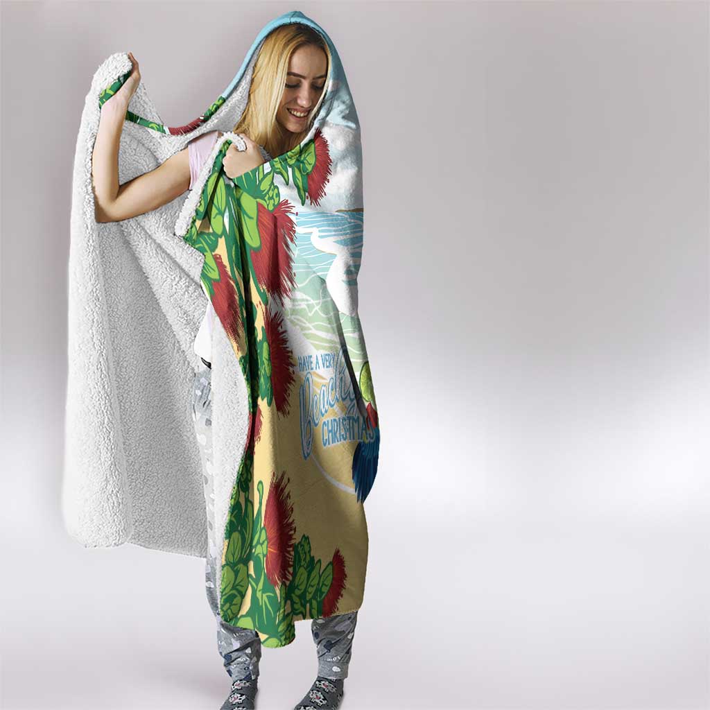 Have A Very Beach Christmas Hooded Blanket Parrot By Lehua Flower LT7 - Polynesian Pride