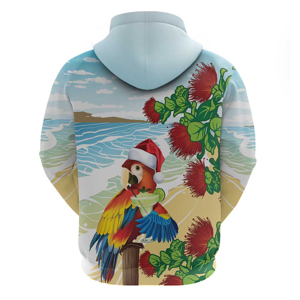 Have A Very Beach Christmas Hoodie Parrot By Lehua Flower LT7 - Polynesian Pride