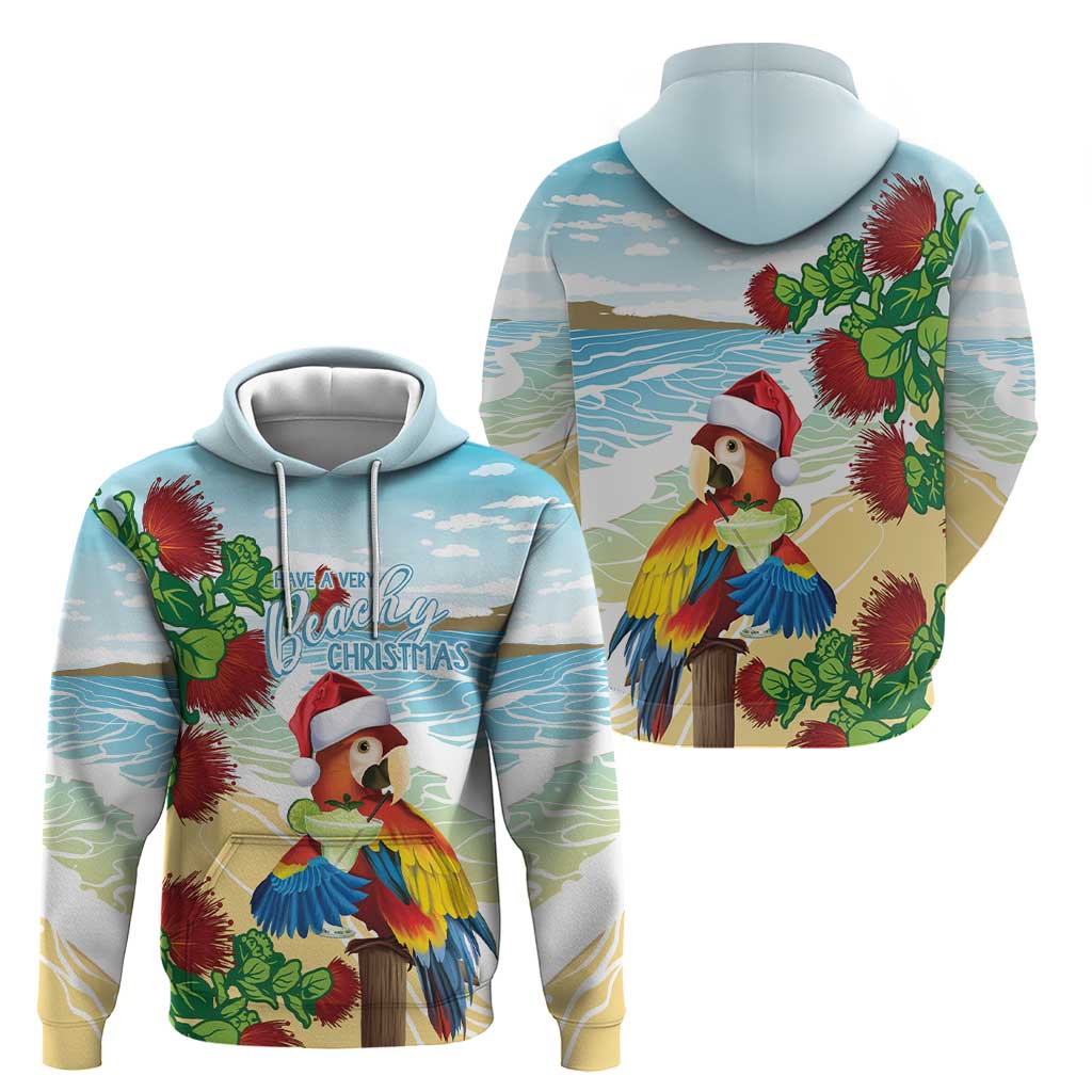 Have A Very Beach Christmas Hoodie Parrot By Lehua Flower LT7 - Polynesian Pride