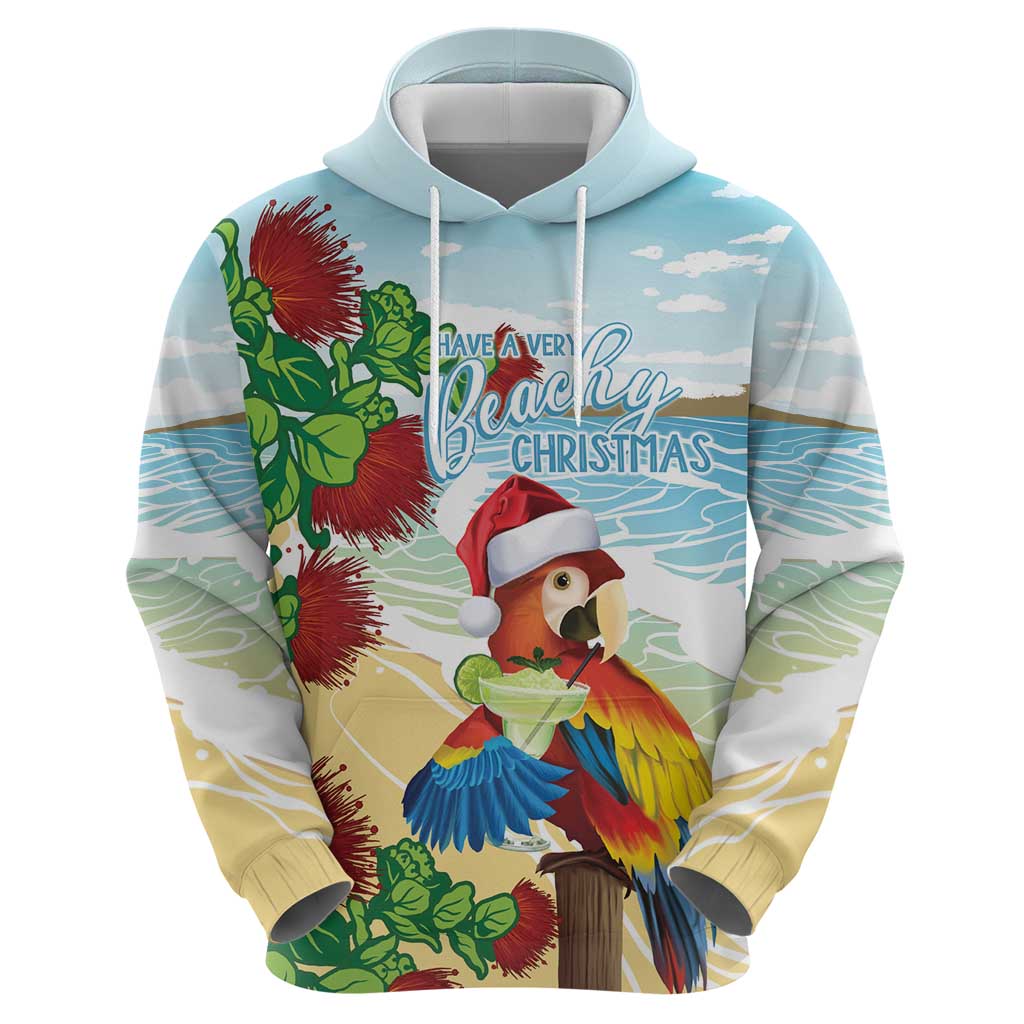 Have A Very Beach Christmas Hoodie Parrot By Lehua Flower LT7 - Polynesian Pride