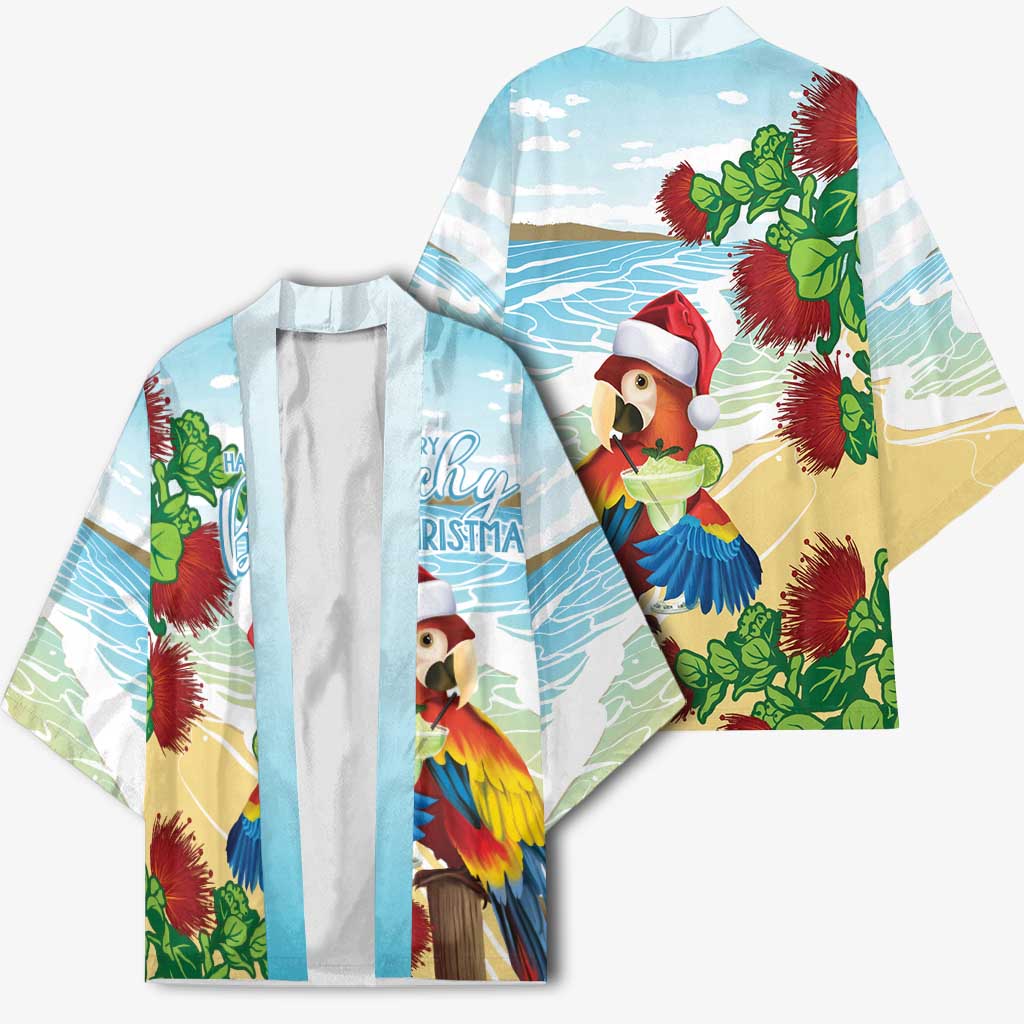 Have A Very Beach Christmas Kimono Parrot By Lehua Flower LT7 - Polynesian Pride