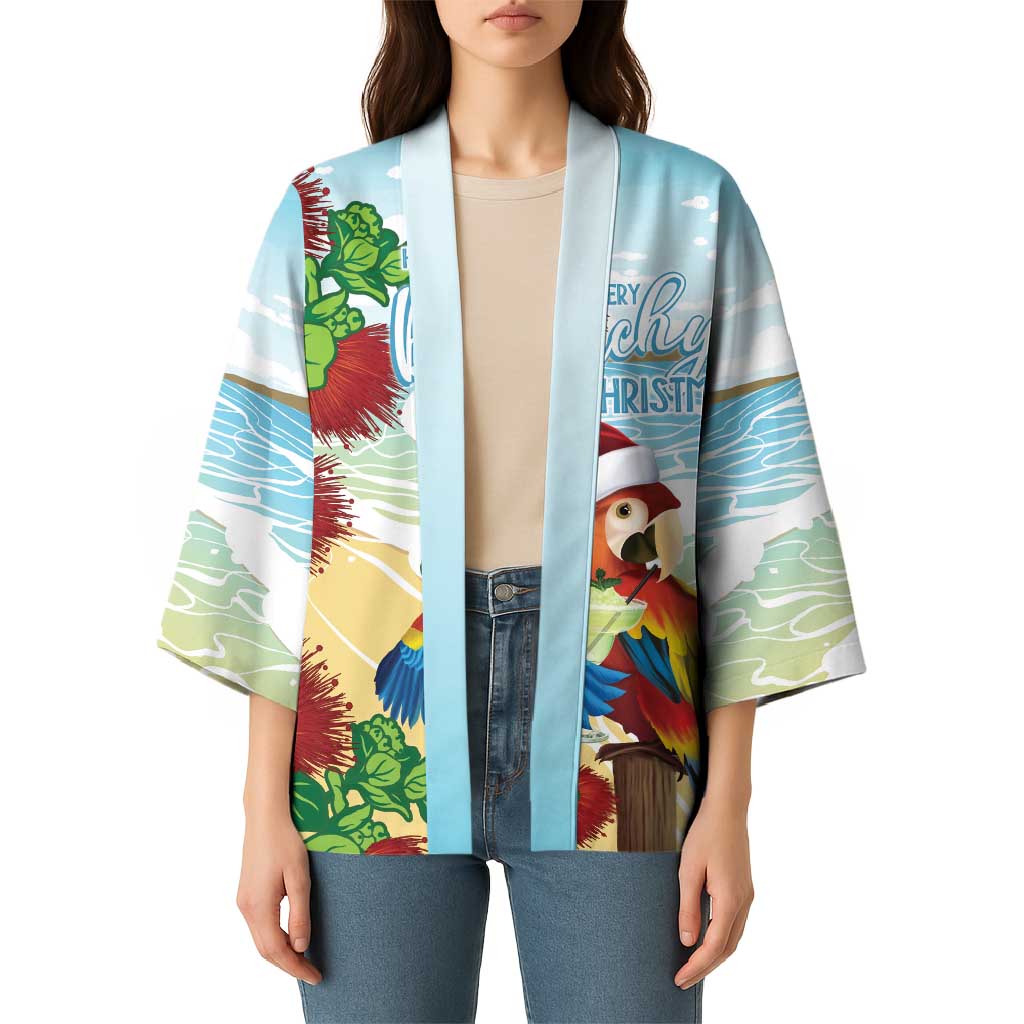 Have A Very Beach Christmas Kimono Parrot By Lehua Flower LT7 - Polynesian Pride