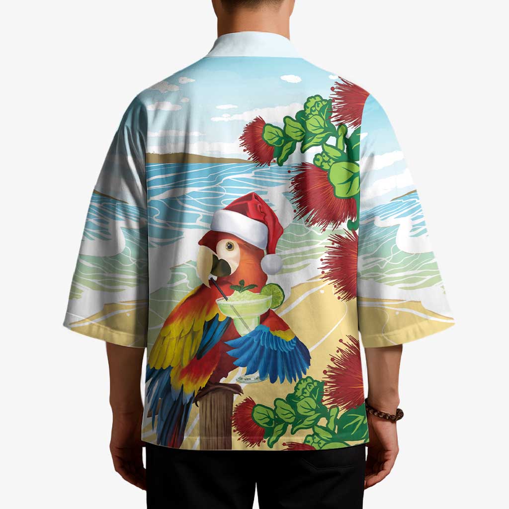 Have A Very Beach Christmas Kimono Parrot By Lehua Flower LT7 - Polynesian Pride