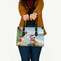 Have A Very Beach Christmas Leather Bag Parrot By Lehua Flower LT7 - Polynesian Pride