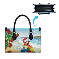 Have A Very Beach Christmas Leather Bag Parrot By Lehua Flower LT7 - Polynesian Pride