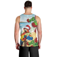 Have A Very Beach Christmas Men Tank Top Parrot By Lehua Flower LT7 - Polynesian Pride