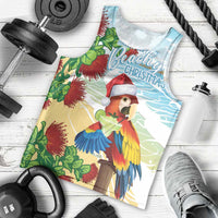 Have A Very Beach Christmas Men Tank Top Parrot By Lehua Flower LT7 - Polynesian Pride